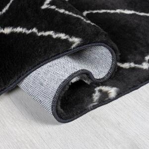 Flair Rugs koberce Kusový koberec Furber Imran Fur Berber Black/Ivory - 120x170 cm