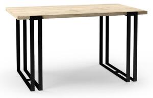 Jedálenský stôl EWEN 120 cm - dub sonoma/čierna