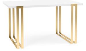 Jedálenský stôl EWEN II 120 cm - biela / zlatá