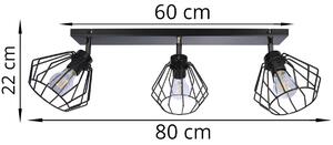 Stropné svietidlo NUVOLA, 3x drôtené tienidlo (výber z 3 farieb), (možnosť polohovania)