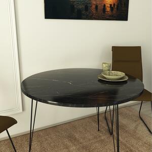 ASIR Okrúhly stôl SANDALF z čierneho mramoru
