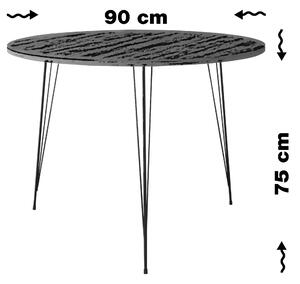 ASIR Okrúhly stôl SANDALF z čierneho mramoru