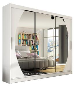 Veľká šatníková skriňa ASTON V 250 cm - biela