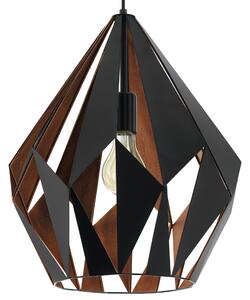 Závesné svietidlo CARLTON 1 čierna/meď, priemer 39 cm