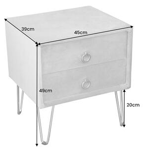 Nočný stolík Pearl 50cm aquamqrin velvet