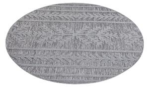Dekorstudio Okrúhly terasový koberec SANTORINI - 411 antracitový Priemer koberca: 160cm