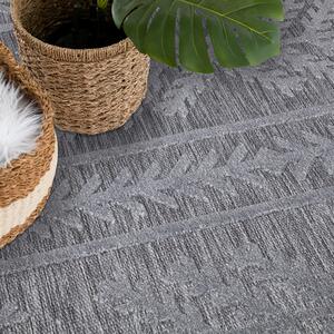 Dekorstudio Okrúhly terasový koberec SANTORINI - 411 antracitový Priemer koberca: 200cm