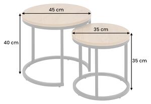 Príručný stolík Elegance set 2 ks 45cm divoký dub