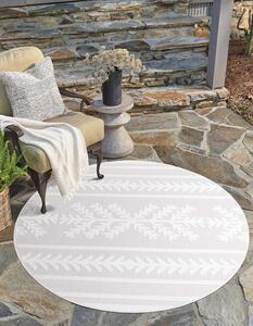 Dekorstudio Okrúhly terasový koberec SANTORINI - 411 krémový Priemer koberca: 120cm