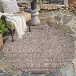 Dekorstudio Okrúhly terasový koberec SANTORINI - 411 hnedý Priemer koberca: 160cm