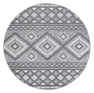 Dekorstudio Okrúhly terasový koberec SANTORINI - 435 antracitový Priemer koberca: 160cm