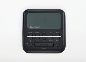 SILVERCREST® Rádiobudík s nabíjaním Qi a Bluetooth® (čierna) (100334195)