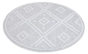 Dekorstudio Okrúhly terasový koberec SANTORINI - 454 sivý Priemer koberca: 200cm