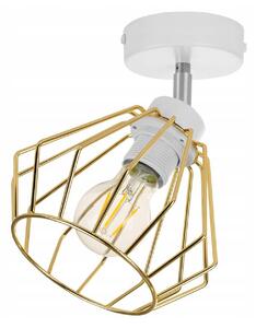 Stropné svietidlo NUVOLA 1, 1x zlaté drôtené tienidlo, (výber z 2 farieb konštrukcie - možnosť polohovania)
