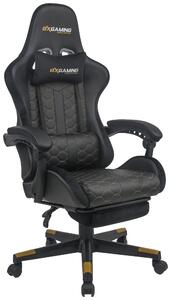 HERNÁ STOLIČKA, vzhľad kože, zamat, čierna BX Gaming - Kancelárske stoličky