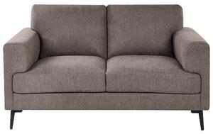 2-miestna pohovka hnedé látkové čalúnenie železné nohy minimalistický štýl mid century modern
