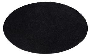 Dekorstudio Shaggy okrúhly koberec CITY 500 čierny Priemer koberca: 80cm