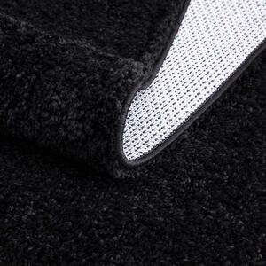 Dekorstudio Shaggy okrúhly koberec CITY 500 čierny Priemer koberca: 200cm
