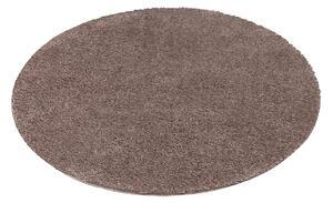 Dekorstudio Shaggy okrúhly koberec CITY 500 hnedý Priemer koberca: 160cm
