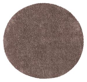 Dekorstudio Shaggy okrúhly koberec CITY 500 hnedý Priemer koberca: 200cm