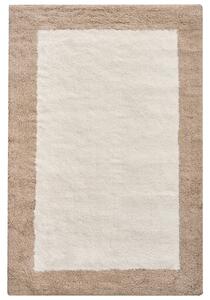 Kúpeľňová predložka béžová a hnedá bavlnená obdĺžnikový tvar 60 x 90 cm koberec do kúpeľne moderný dizajn