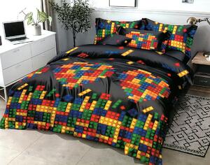 Posteľné obliečky s farebnými kockami PEB-871 Rozmer posteľných obliečok: Šírka x Dĺžka: 140x200cm + 1ks 70x80 cm