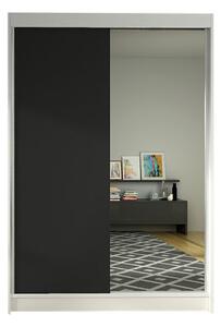 Šatníková skriňa LINO I šírka 120 cm - biela/čierna