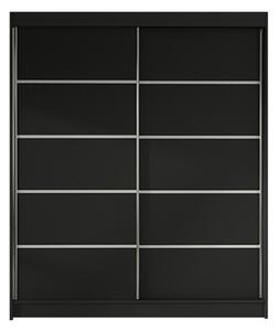 Šatníková skriňa LINO IV šírka 120 cm - čierna