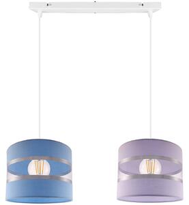Závesné svietidlo ELEGANCE, 2x textilné tienidlo (mix 8 farieb), (výber z 3 farieb konštrukcie)