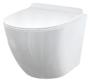 Alcadrain Keramika - Závesné WC s doskou Slim, SoftClose, Rimless, biela WC SOLID