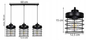 Závesné svietidlo Rasti, 3x drôtené tienidlo (výber z 2 farieb)