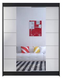Šatníková skriňa CAMINO V šírka 150 cm - čierna/biela