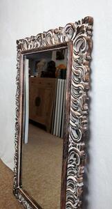 Zrkadlo LUGAR hnedá tmavá, 100x60 cm, exotické drevo, ručná práca