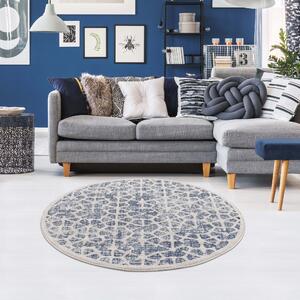 Dekorstudio Moderný okrúhly koberec ART 1271 modrý Priemer koberca: 120cm