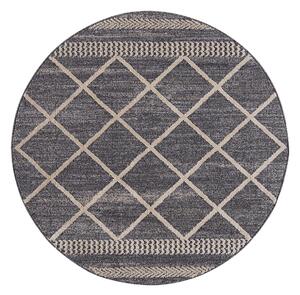 Dekorstudio Moderný okrúhly koberec ART 2645 sivý Priemer koberca: 200cm