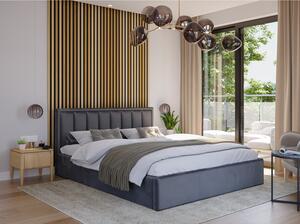 Čalúnená posteľ MOON rozmer 120x200 cm Sivá