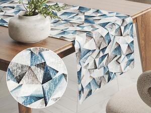 Biante Dekoračný behúň na stôl Porto PRT-007 Modro-hnedé kryštály 35x140 cm