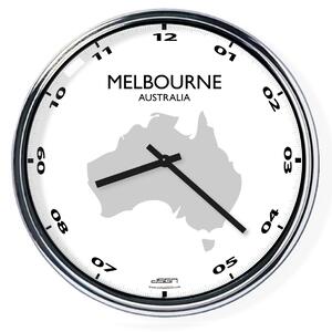 Nástenné hodiny s mapou: Australia/Melbourne, Výber farieb Svetlé