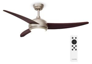 Klarstein El Paso stropný ventilátor so svetlom | 132 cm | 35 W | Tichý chod | Drevo