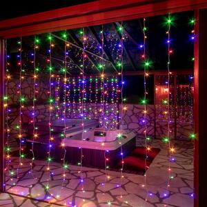 VOLTRONIC® 59570 Vianočné osvetlenie - svetelný záves - 3x3 m farebná 300 LED