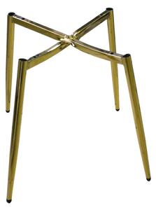 Dekorstudio Zamatová jedálenská stolička KARO krémová - zlaté nohy chrom
