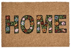 Rohožka prírodné kokosové vlákno 40 x 60 cm PVC povlak protišmyková rohož s nápisom do interiéru moderná