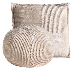 Sada 2 dekoratívnych vankúšov svetlobéžová menčester bez vzoru 45 x 45 cm 30 c 30 cm boho bytové doplnky spálňa obývacia izba