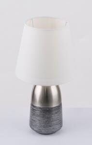 Stolná lampa EUGEN matný nikel/biela