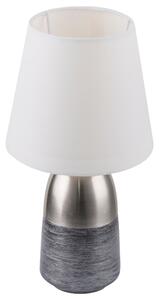 Stolná lampa EUGEN matný nikel/biela