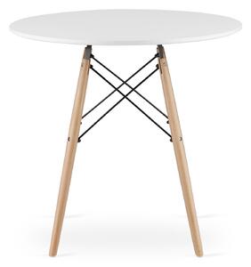 Jedálenský stôl TODI 80 cm - buk/biela