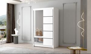 Veľká šatníková skriňa FADO III 120 cm Biela