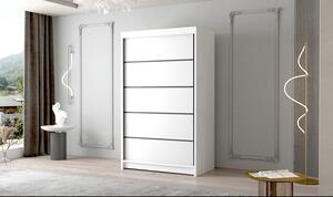 Veľká šatníková skriňa FADO IV 120 cm Biela