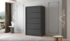Veľká šatníková skriňa FADO IV 120 cm Čierna
