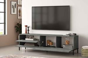 Dizajnový TV stolík Ulysse 170,3 cm strieborný